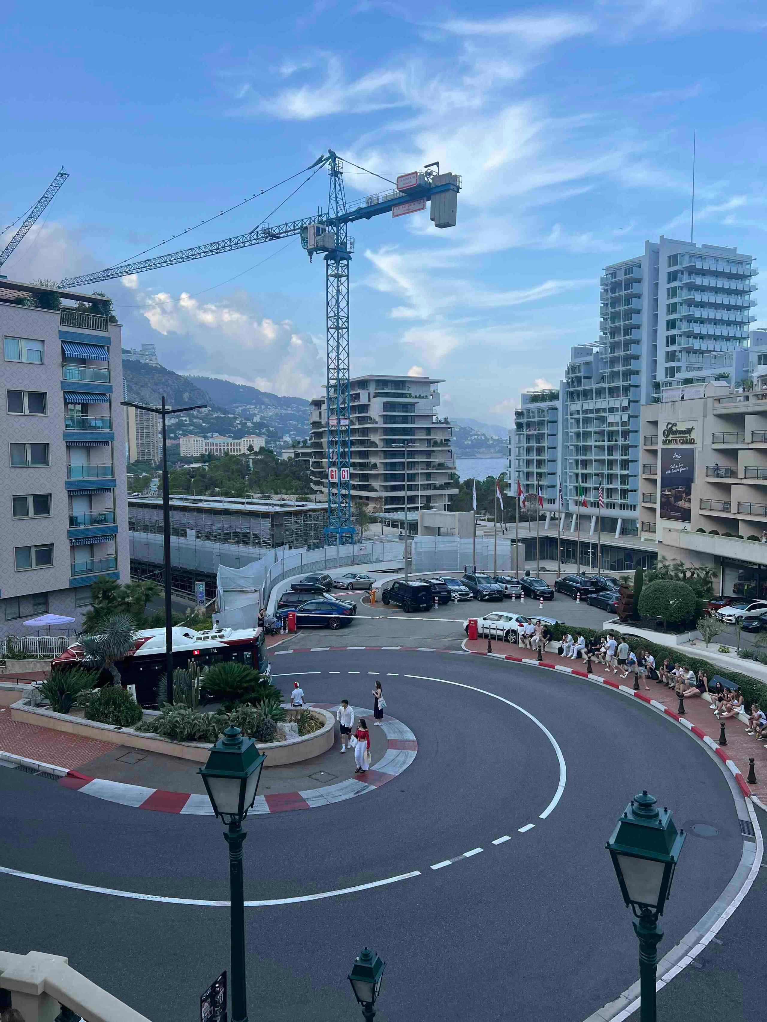 The Monaco Grand Prix course being set up.
